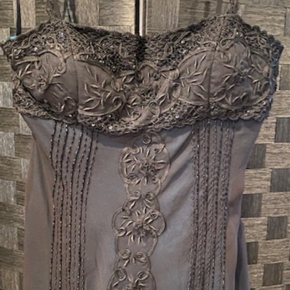 Elegant Black w/ Teal Lining Sequin Cami - Picture 1 of 2